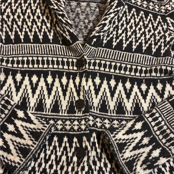 Ralph Lauren LRL Fair Isle Knit Peplum Hem Lambswool Cardigan Jacket Size S - Picture 4 of 7